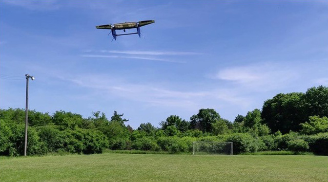 UAV in flight for biological science investigation