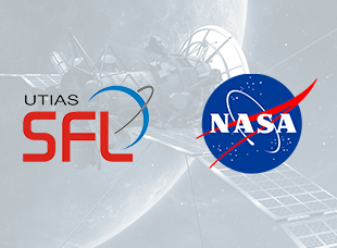Space flight lab logo and NASA logo